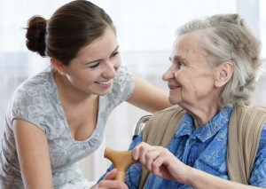 Photo of in-home services being provided